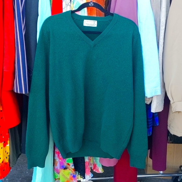 VTG 60's Braemar International Scottish LambsWool Sweater Size XL